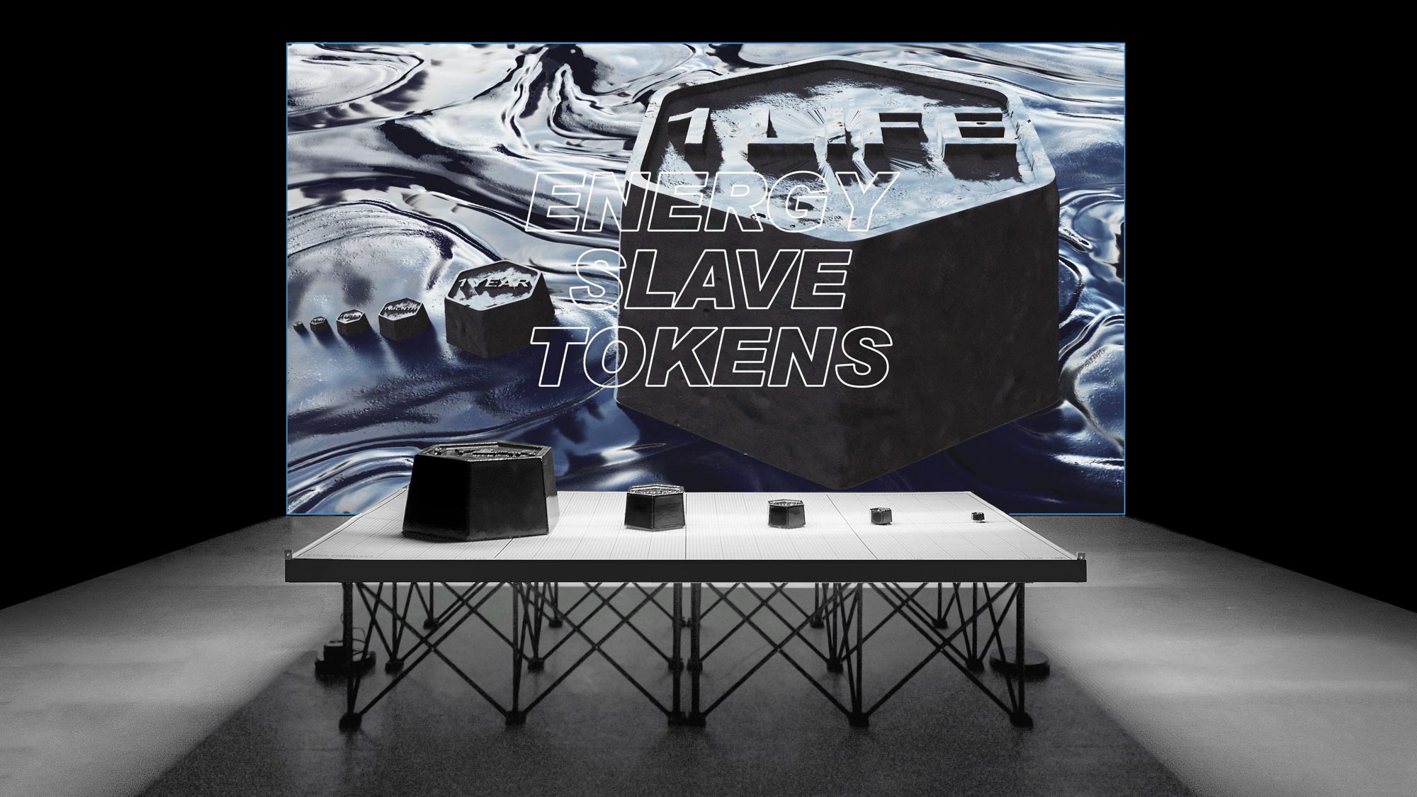 Energy Slave Tokens exhibition view